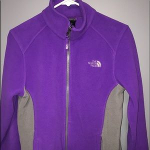 youth girls north face zip up